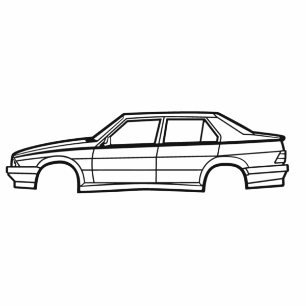 Obraz wycinany z drewna samochodu alfa romeo 1990 75