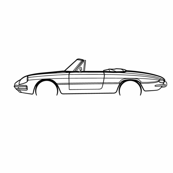Obraz wycinany z drewna samochodu alfa romeo duetto 1967