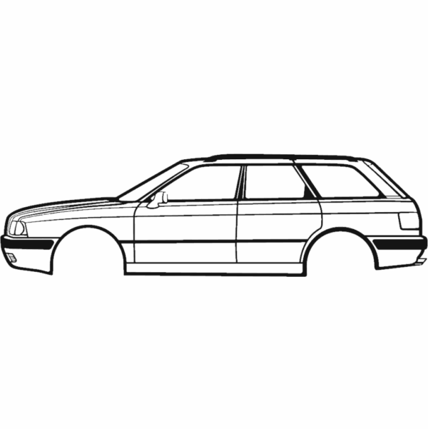 Obraz wycinany z drewna samochodu audi 80 avant quattro 1994