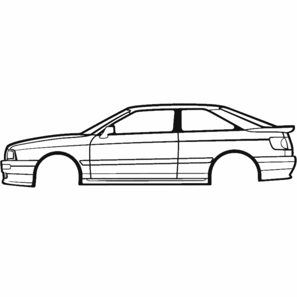 Obraz wycinany z drewna samochodu audi 90 typ 89 5 zylinder