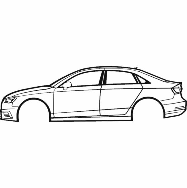 Obraz wycinany z drewna samochodu audi a3 sedan 2015