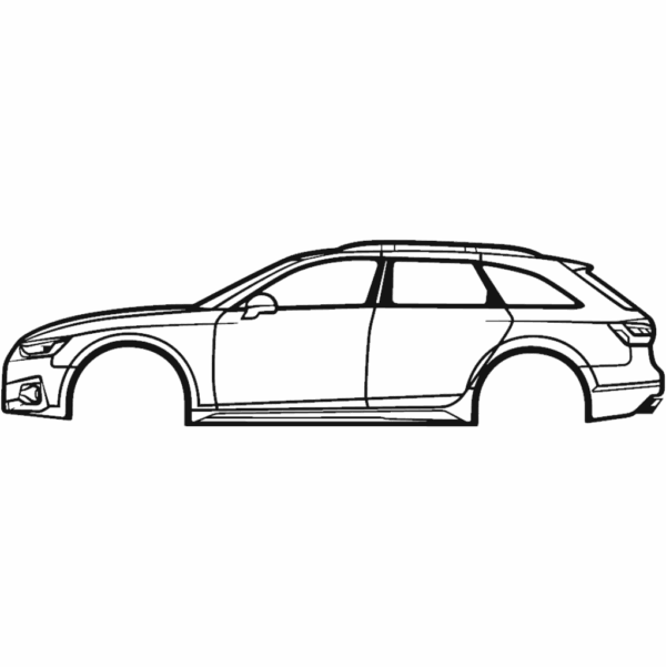 Obraz wycinany z drewna samochodu audi a4 allroad 2022