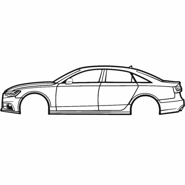 Obraz wycinany z drewna samochodu audi a6 2012