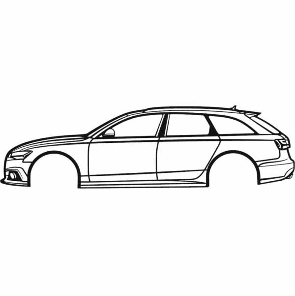 Obraz wycinany z drewna samochodu audi a6 avant 2017