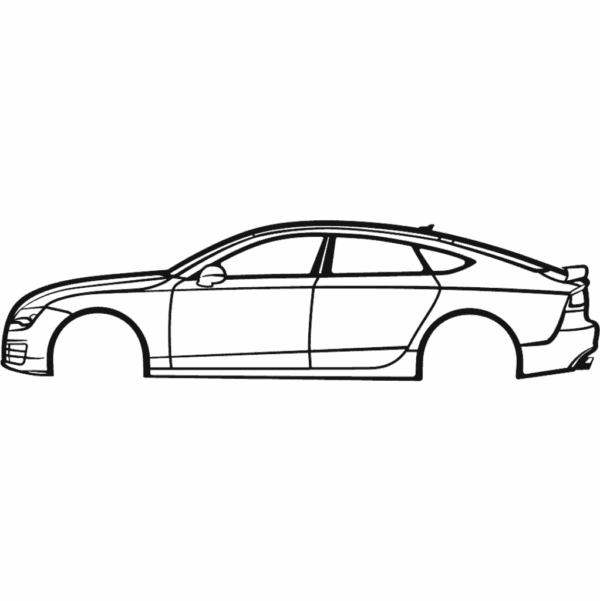 Obraz wycinany z drewna samochodu audi a7 quattro 2011