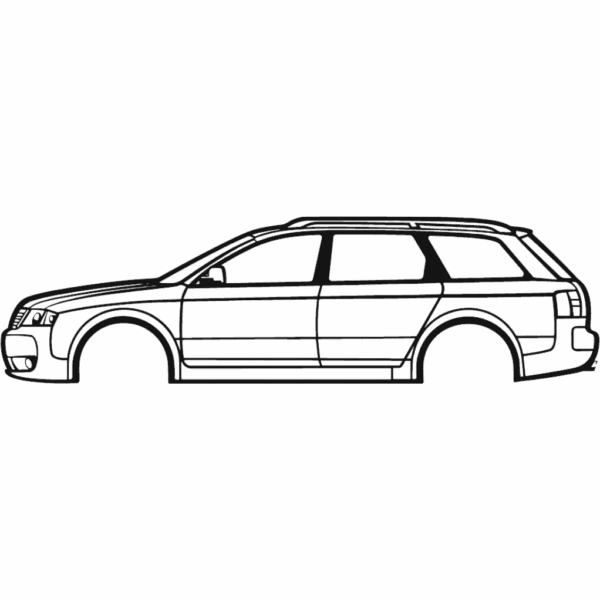 Obraz wycinany z drewna samochodu audi allroad 2001