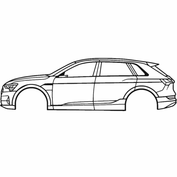 Obraz wycinany z drewna samochodu audi e-tron 1st gen 2019