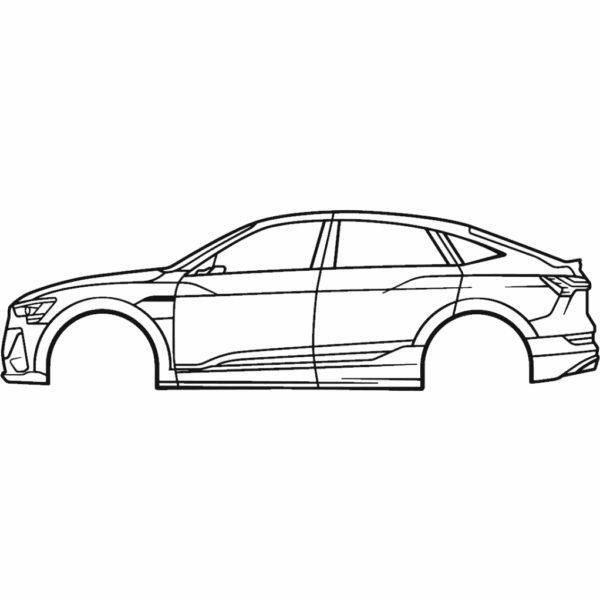 Obraz wycinany z drewna samochodu audi e-tron sportback 1st gen 2020