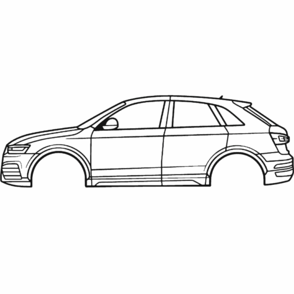 Obraz wycinany z drewna samochodu audi q3 2nd gen 2019