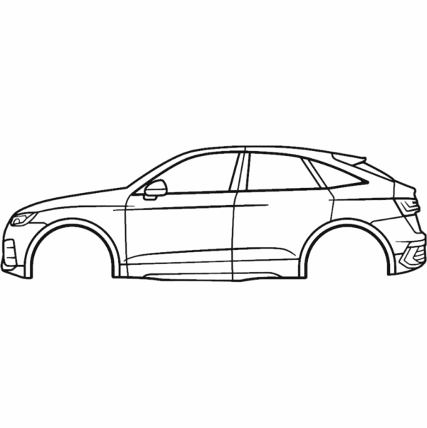 Obraz wycinany z drewna samochodu audi q5 sportback 2nd gen 2021
