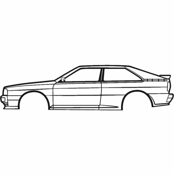 Obraz wycinany z drewna samochodu audi quattro 1990