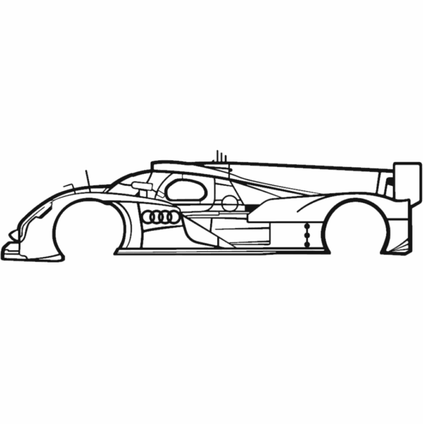 Obraz wycinany z drewna samochodu audi r18 e-tron 2011