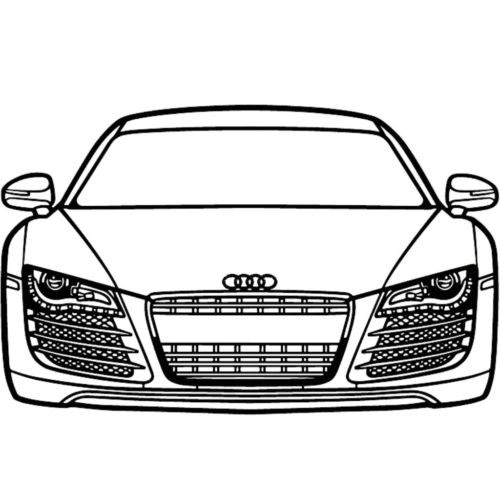 audi r8 front view 2009