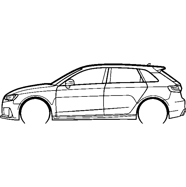 Obraz wycinany z drewna samochodu audi rs3 2016