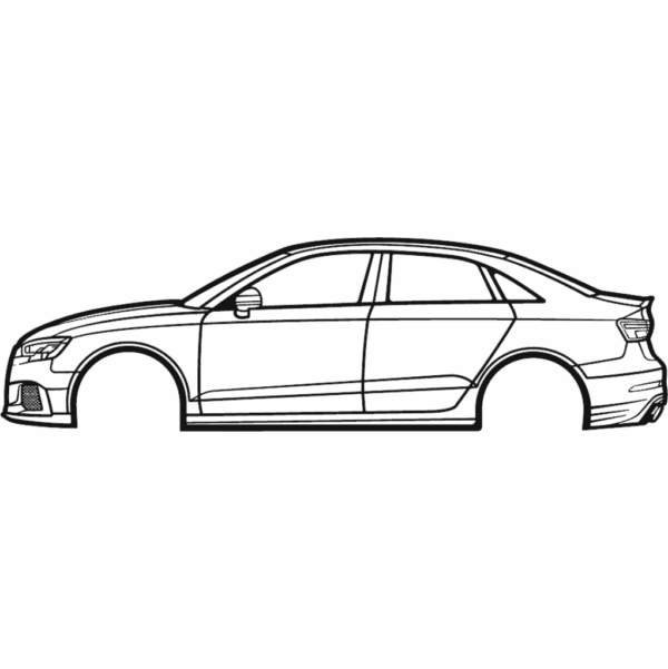 Obraz wycinany z drewna samochodu audi rs3 2017