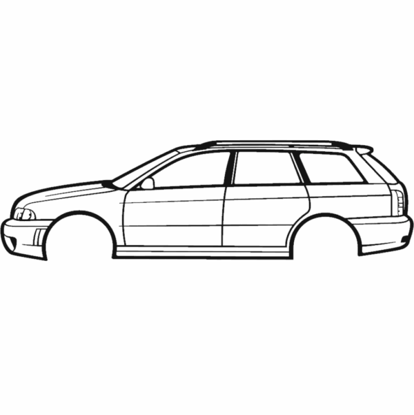 Obraz wycinany z drewna samochodu audi rs4 b5 2004