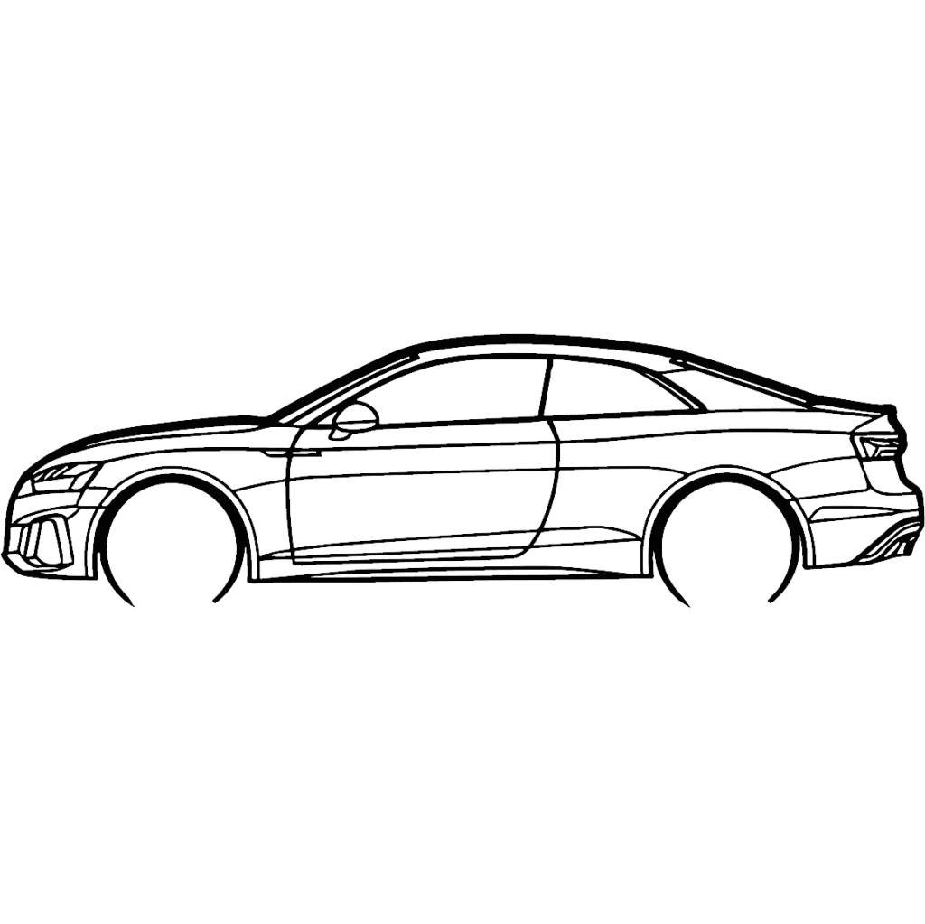 Obraz wycinany z drewna samochodu audi rs5 coupe 2022