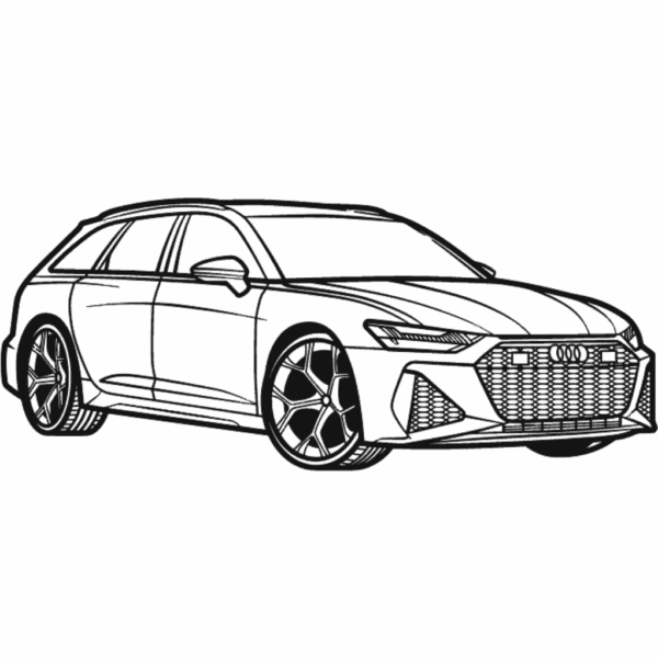 Obraz wycinany z drewna samochodu audi rs6 1.0