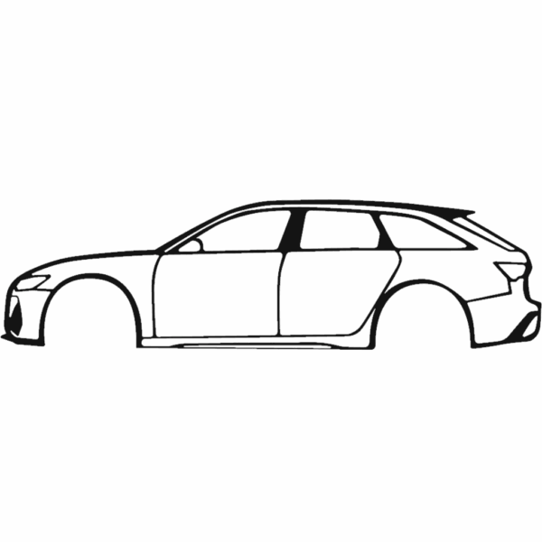 Obraz wycinany z drewna samochodu audi rs6b