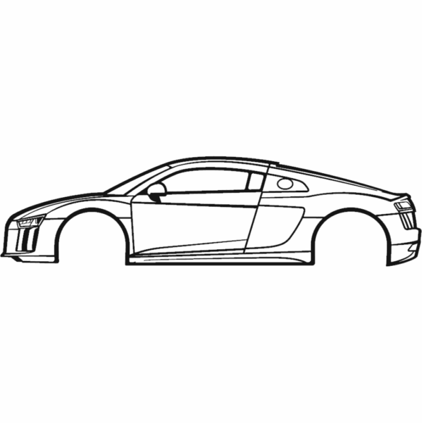 Obraz wycinany z drewna samochodu audi r8 v10 2017