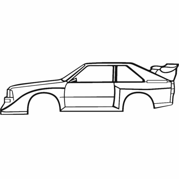 Obraz wycinany z drewna samochodu audi s1 group b