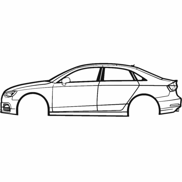 Obraz wycinany z drewna samochodu audi s3 2015
