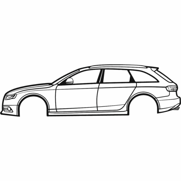 Obraz wycinany z drewna samochodu audi s4 avant 2009