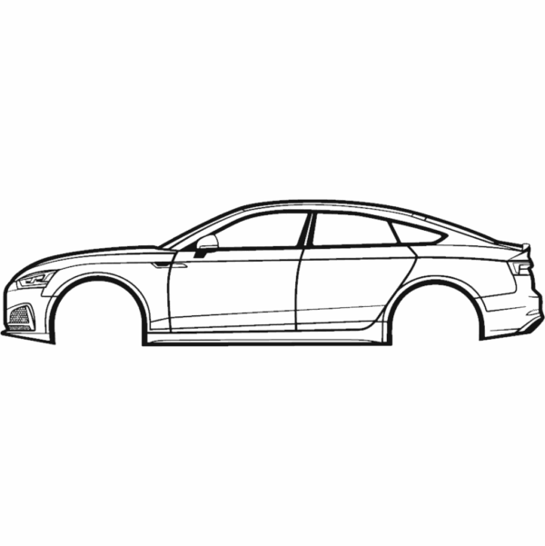 Obraz wycinany z drewna samochodu audi s5 sportback 2017