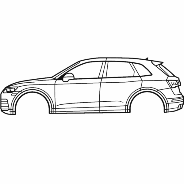 Obraz wycinany z drewna samochodu audi sq5 2nd gen 2018