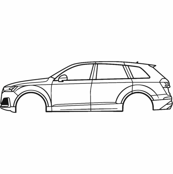Obraz wycinany z drewna samochodu audi sq7 2nd gen 2020