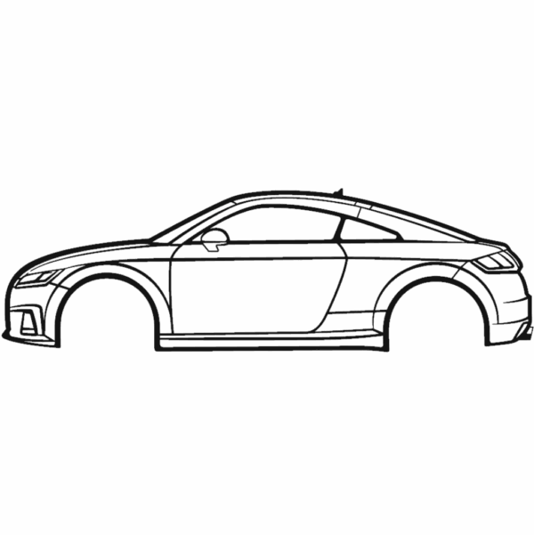 Obraz wycinany z drewna samochodu audi tt 2015