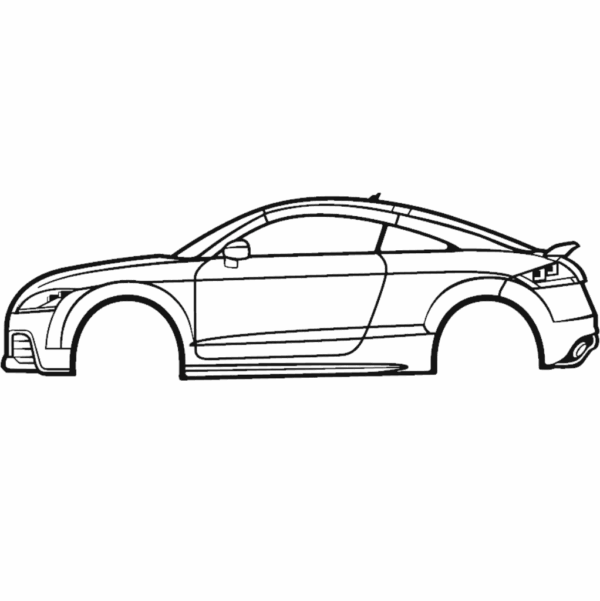 Obraz wycinany z drewna samochodu audi tt rs 2013