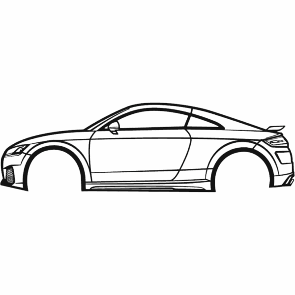 Obraz wycinany z drewna samochodu audi tt rs 2018