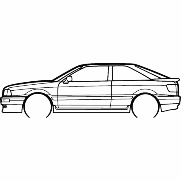 Obraz wycinany z drewna samochodu audi 80 coupe 1992