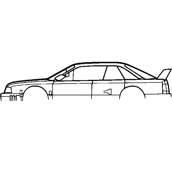 Obraz wycinany z drewna samochodu audi 90 quattro imsa gto