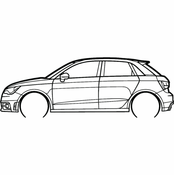 Obraz wycinany z drewna samochodu audi a1