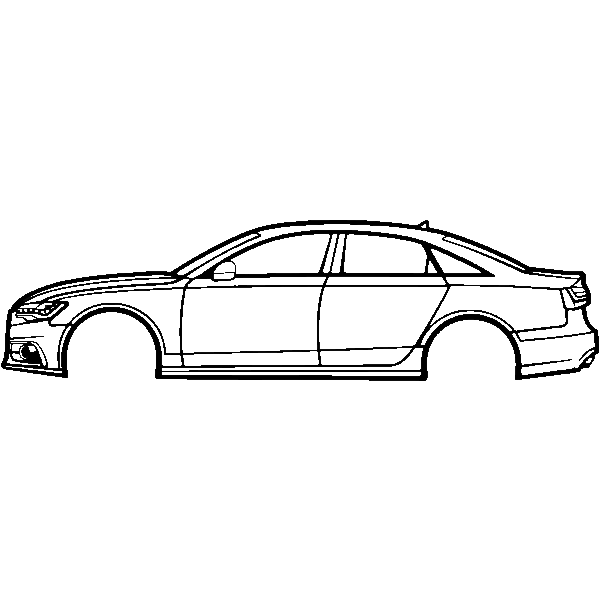 Obraz wycinany z drewna samochodu audi a8