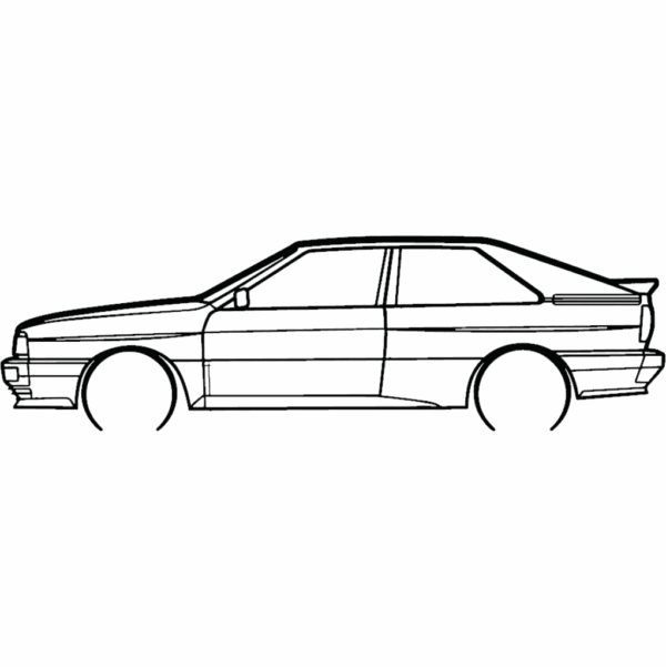 Obraz wycinany z drewna samochodu audi quattro turbo