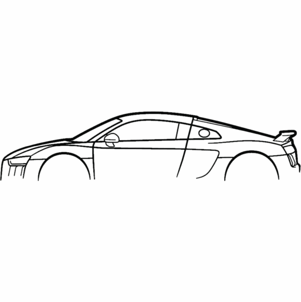Obraz wycinany z drewna samochodu audi r8 mk2