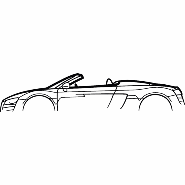 Obraz wycinany z drewna samochodu audi r8 spyder mk1