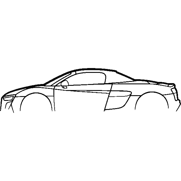 Obraz wycinany z drewna samochodu audi r8 spyder mk2