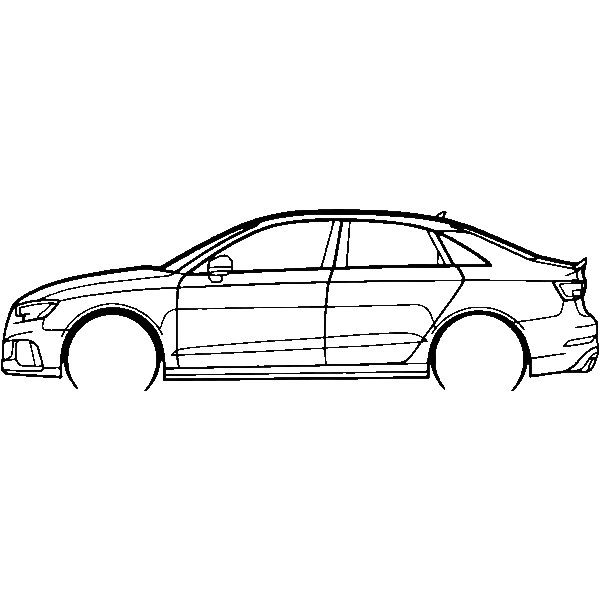 Obraz wycinany z drewna samochodu audi rs3 2018b
