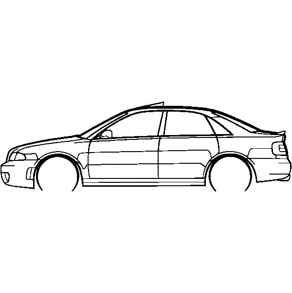 Obraz wycinany z drewna samochodu audi rs4 b5 sedan