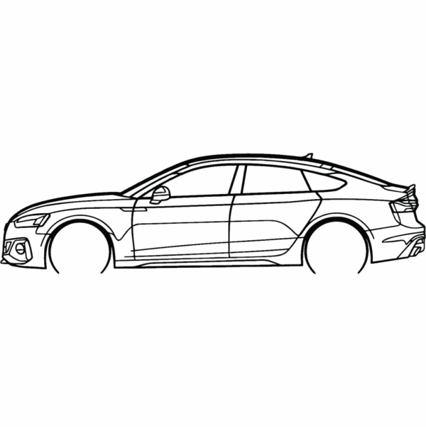 Obraz wycinany z drewna samochodu audi rs5 sportback