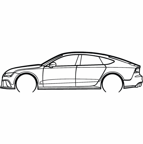 Obraz wycinany z drewna samochodu audi rs7 mk1