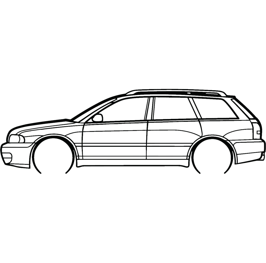 Obraz wycinany z drewna samochodu audi s4 avant b5