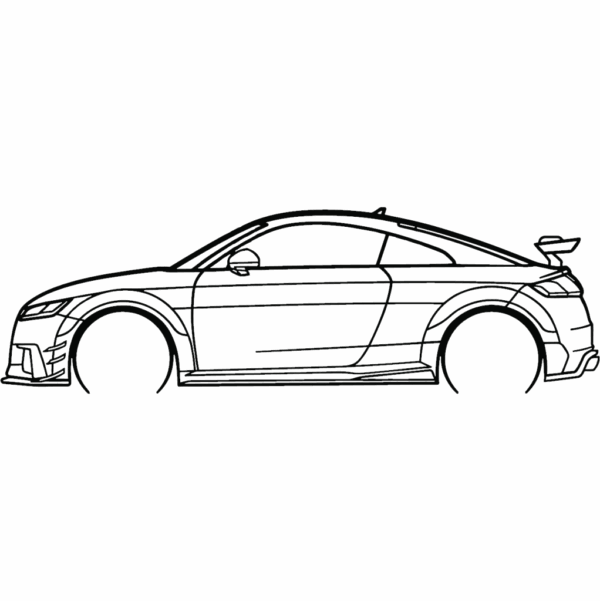 Obraz wycinany z drewna samochodu audi tt rs 8s 2017