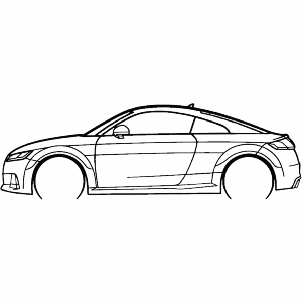 Obraz wycinany z drewna samochodu audi tts 8s