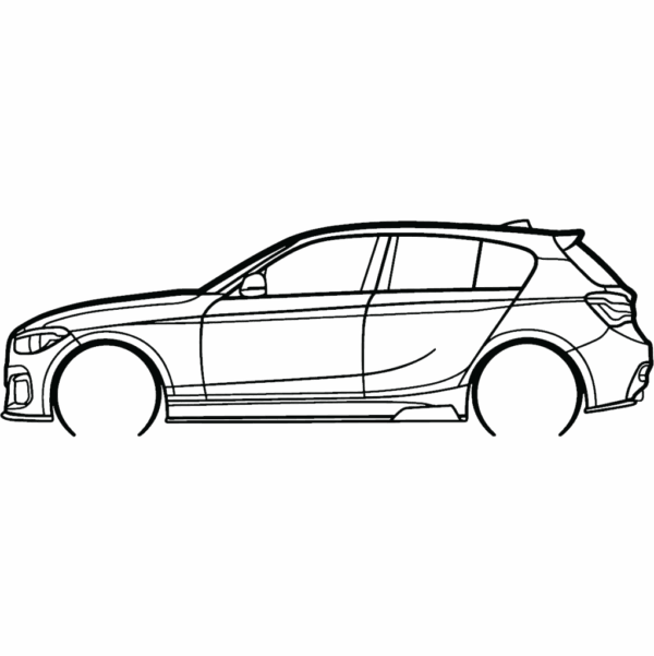 Obraz wycinany z drewna samochodu bmw 140i f20
