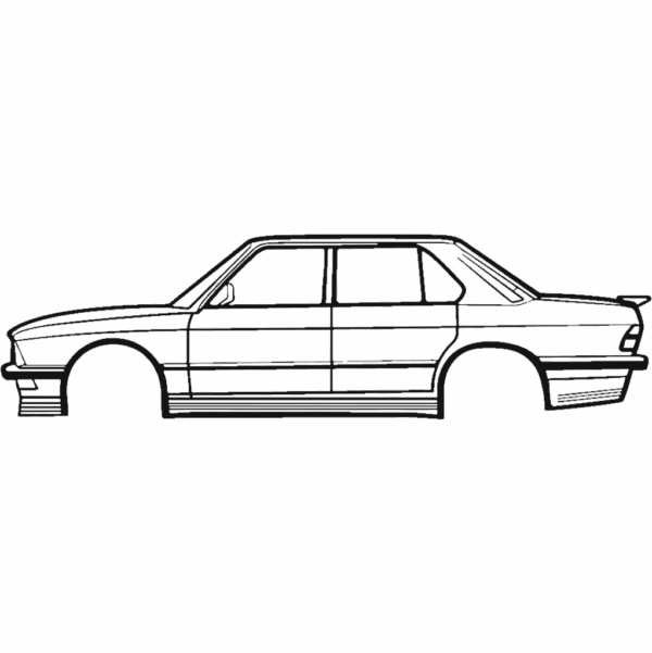 Obraz wycinany z drewna samochodu bmw 1983 e28 m5 m